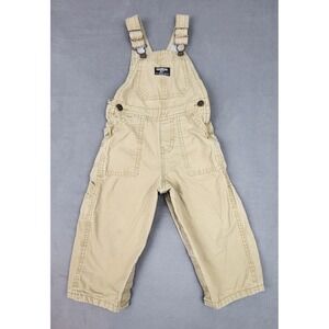 Oshkosh Bgosh Overalls Baby 24‎ Mo. Boys Brown Lined Lightweight Country Boy